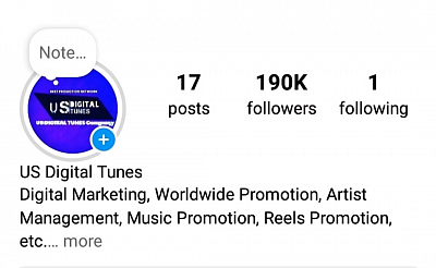 Official IG Account of US Digital Tunes with Over 190K+ Following